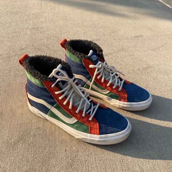 multicolor high top vans